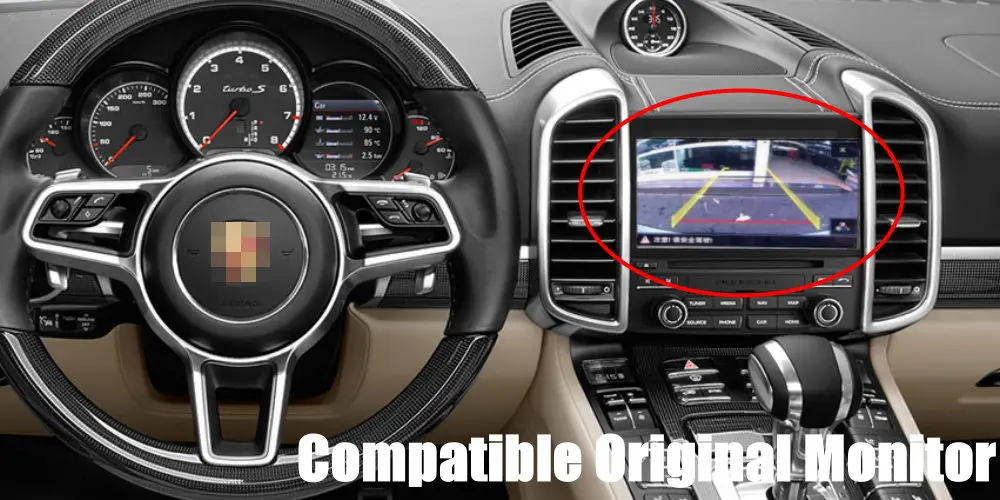 Liislee Parking Camera For Porsche Cayenne 2018~2020 Car Original Screen Upgrade Reverse Dynamic Trajectory Image Trunk Handle 7