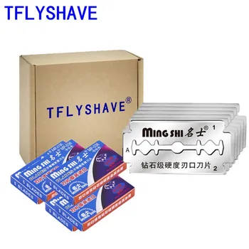 

TFLYSHAVE 50Pcs Men Double Edge Stainless Steel Safety Razor Blades For Women Body Shaving Manual Razor Blades Replacement Blade