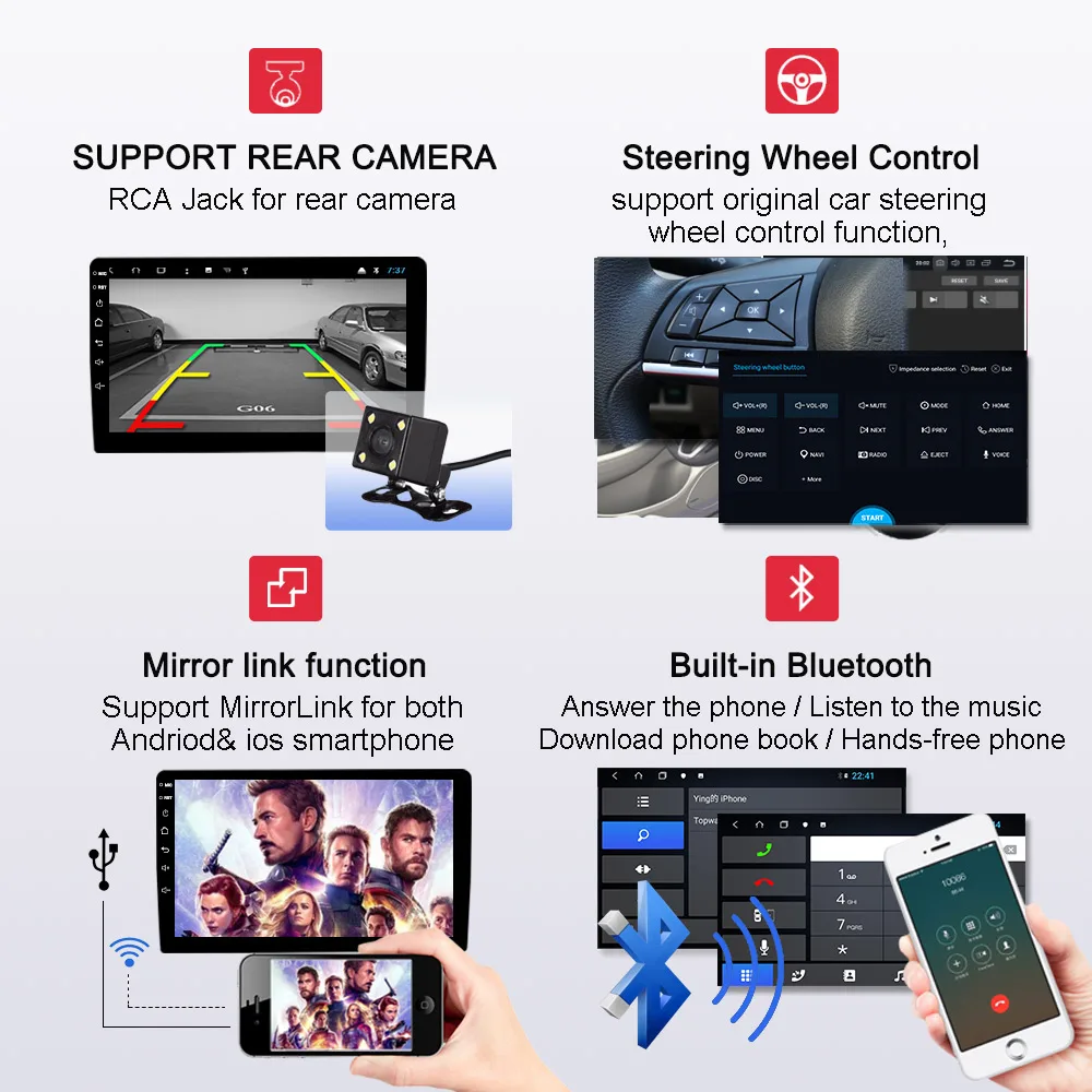 BONROAD Android 9 0 автомобильный DVD мультимедийный плеер для Volkswagen forTouareg GPS навигация