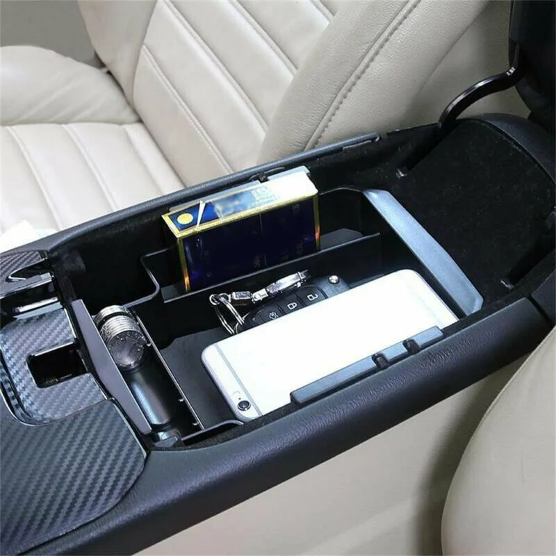 1 шт. Автомобильный Центр подлокотник коробка для хранения Контейнер органайзер для Ford Fusion 2013- Черный Авто Коробка для хранения аксессуары