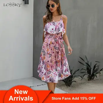 

Long Dress Pink Women Summer Print A-line Backless Slip Sundress Casual Red Fitted Clothing 2020 Spaghetti Strap Midi Dresses