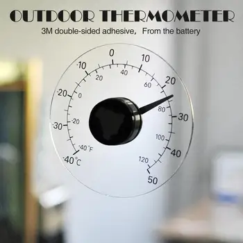 

-40~50℃ Window Thermometer Indoor Outdoor Tool Practical Wall Thermometer Office Acrylic Professional Gadget