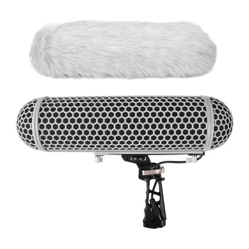 

Microphone Wind Protect Cage + Windshield + Shock Mount Suspension System For RODE NTG1/NTG2/NTG3/NTG4/NTG4+ Microphones