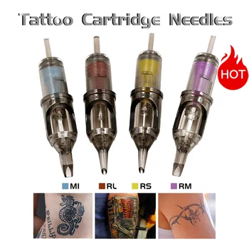 

10pcs 0.35MM Disposable Semi Permanent Makeup Tattoo Cartridge Needle Eyebrow Tattoo Pen Machine Supplies M1 RS RL RM