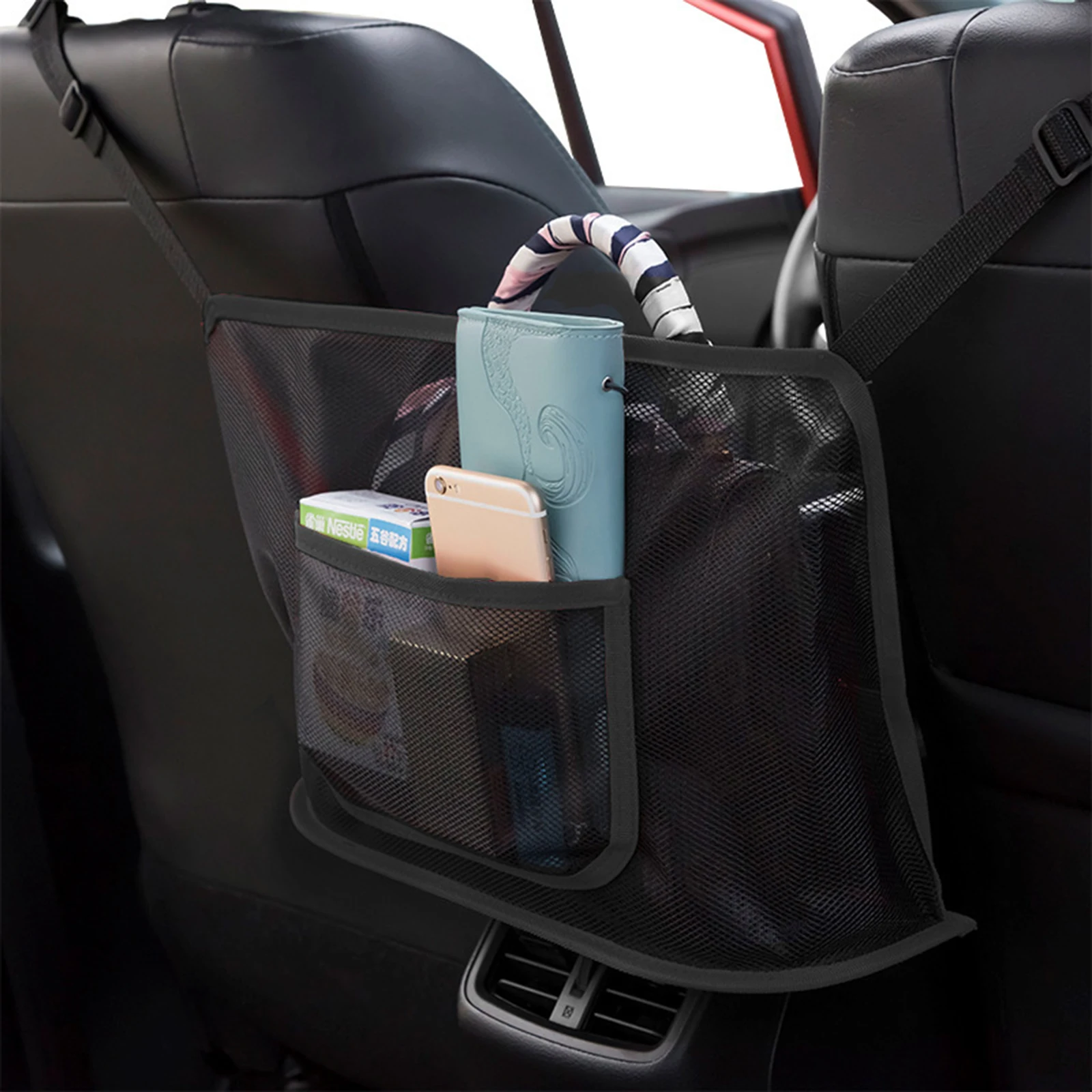 

Car Rear Seat Back Storage Bag Multi Hanging Nets Pocket Trunk Bag Organizer Auto Stowing Tidying Interior Accessories Supplies
