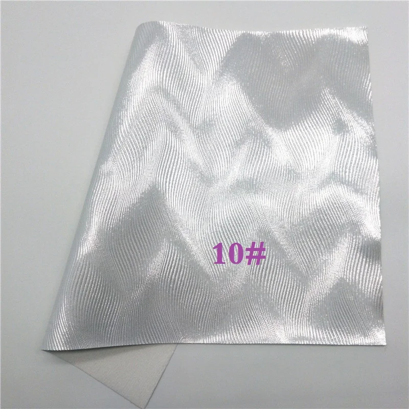Glitterwishcome 21X29 см A4 размер винил для бантов МЕТАЛЛИЧЕСКАЯ ВОЛНА тиснение синтетическая кожа, искусственная кожа листы для бантов, GM545B - Цвет: 10