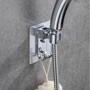 

Space Aluminum Punch-Free Shower Base Bathroom Shower Nozzle Fixed Wall-Mounted Bracket Bathroom Tool