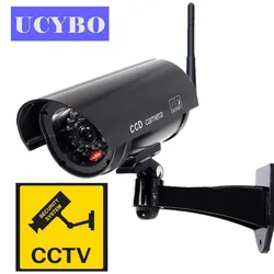 Dummy fake Camera Security Waterproof wifi Camera Outdoor Indoor Bullet LED Light CCTV video Surveillance Camera