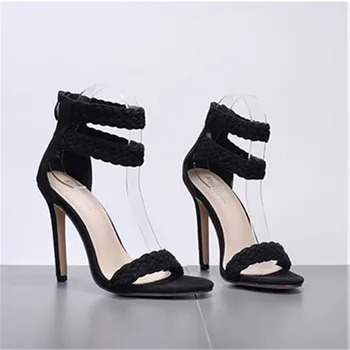 

2020 best-selling big goods already sold large quantity discount Roman shoes open toe high heel thick heel