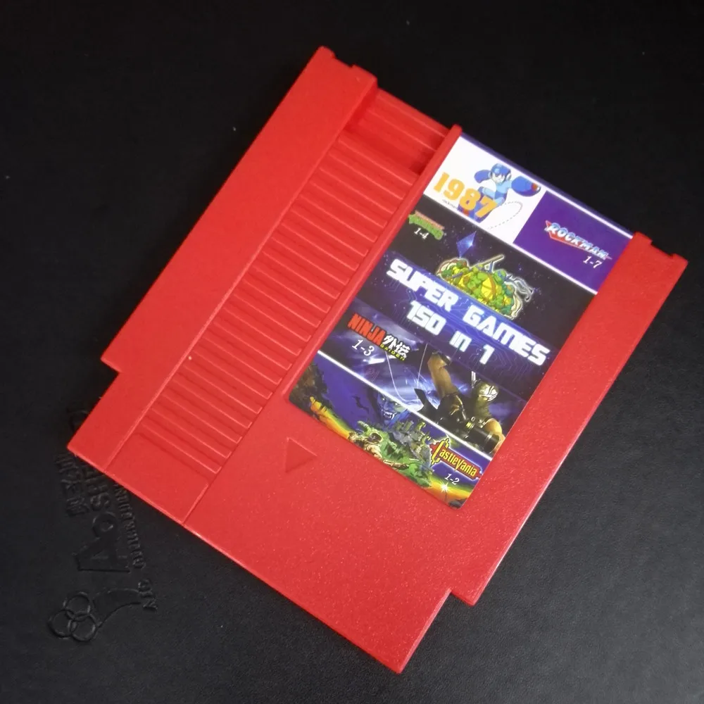 Высокое качество 72 контакта 8 бит игровой картридж 150 в 1 с Rockman 1 ...