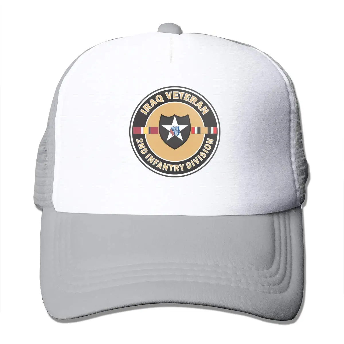 2-я стрелковая дивизия Ветеран в Ираке наклейка унисекс Регулируемый Snapback ремень Дальнобойщик Шляпа сетка шляпа Защита от солнца сетки бейсбол CapBlack