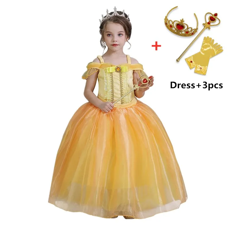 Женское платье принцессы вечернее костюм для детей на Хэллоуин день рождения