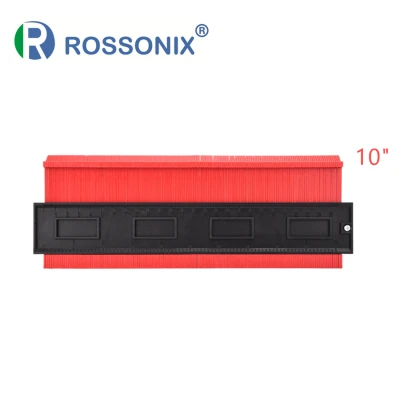 Rossonix 10 дюймов пластиковый измерительный прибор, контурный манометр, Дубликатор, инструмент для маркировки древесины, плиточный ламинат, плитки, общие инструменты для измерения древесины - Цвет: 10 inch  Red