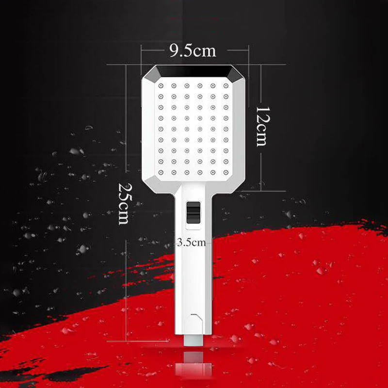 Квадратная ливневая душевая головка ультратонкие Водосберегающие герметичный душевая головка abs 2 функции ручной Душ Распылитель для