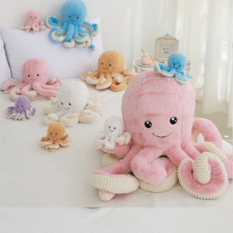 

18cm Cute Simulation Octopus Plush Toy Soft Stuffed Animal Doll Decorative Toys Soft Deer Animal Home Accessories Gift