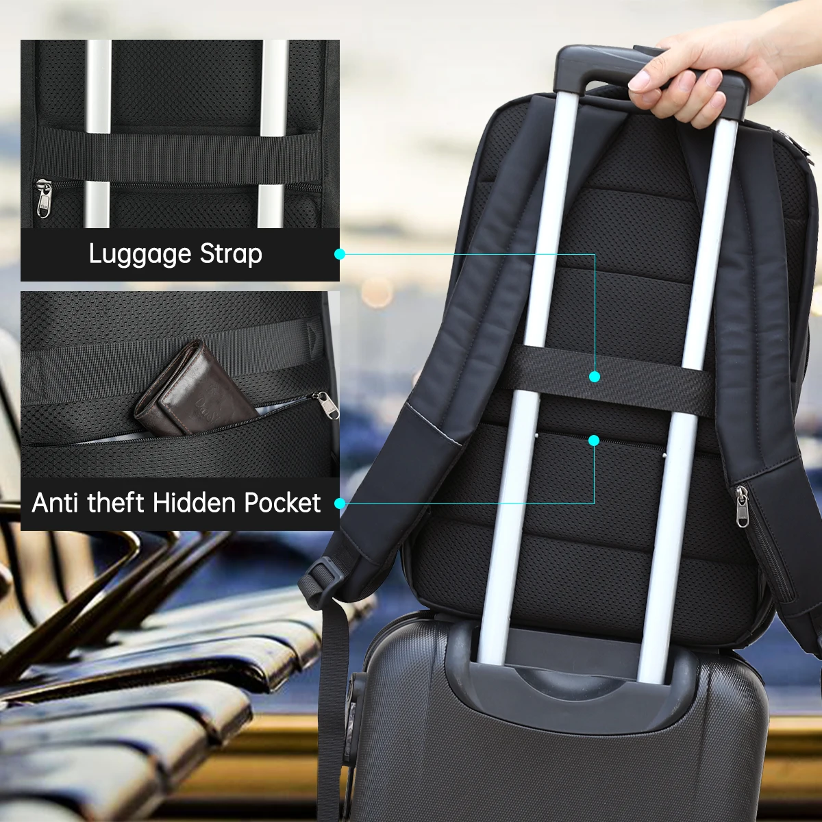 Tigernu Anti theft 15.6" Laptop USB Charging Women Backpack Waterproof Travel Solid Mochila Women Large Capacity Schoolbag Female