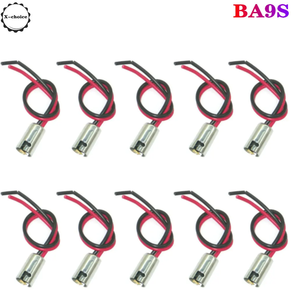 10pcs BA9S T4W Light Bulb Socket Holder Metal - Side LED Cars Bikes Trucks | Спорт и развлечения