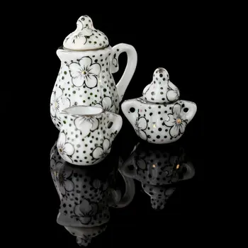 

New Porcelain tea set Eating Utensils 15pzs Daisy Pattern