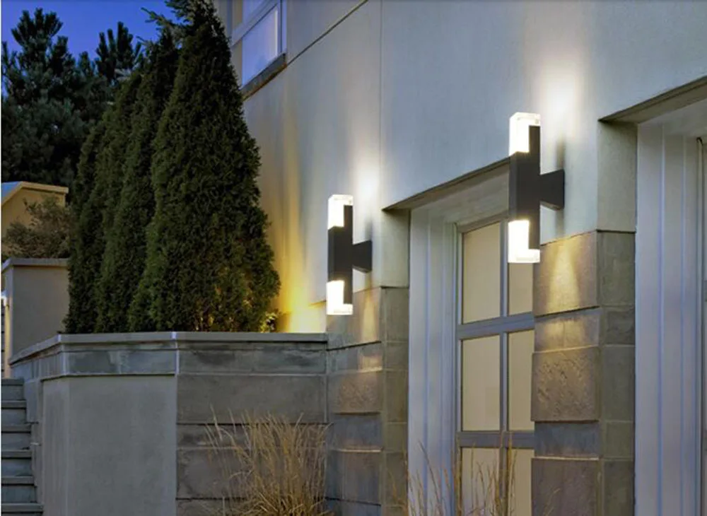 Уличный настенный светильник, акриловые наружные лампы для наружного освещения, светильник ing garden