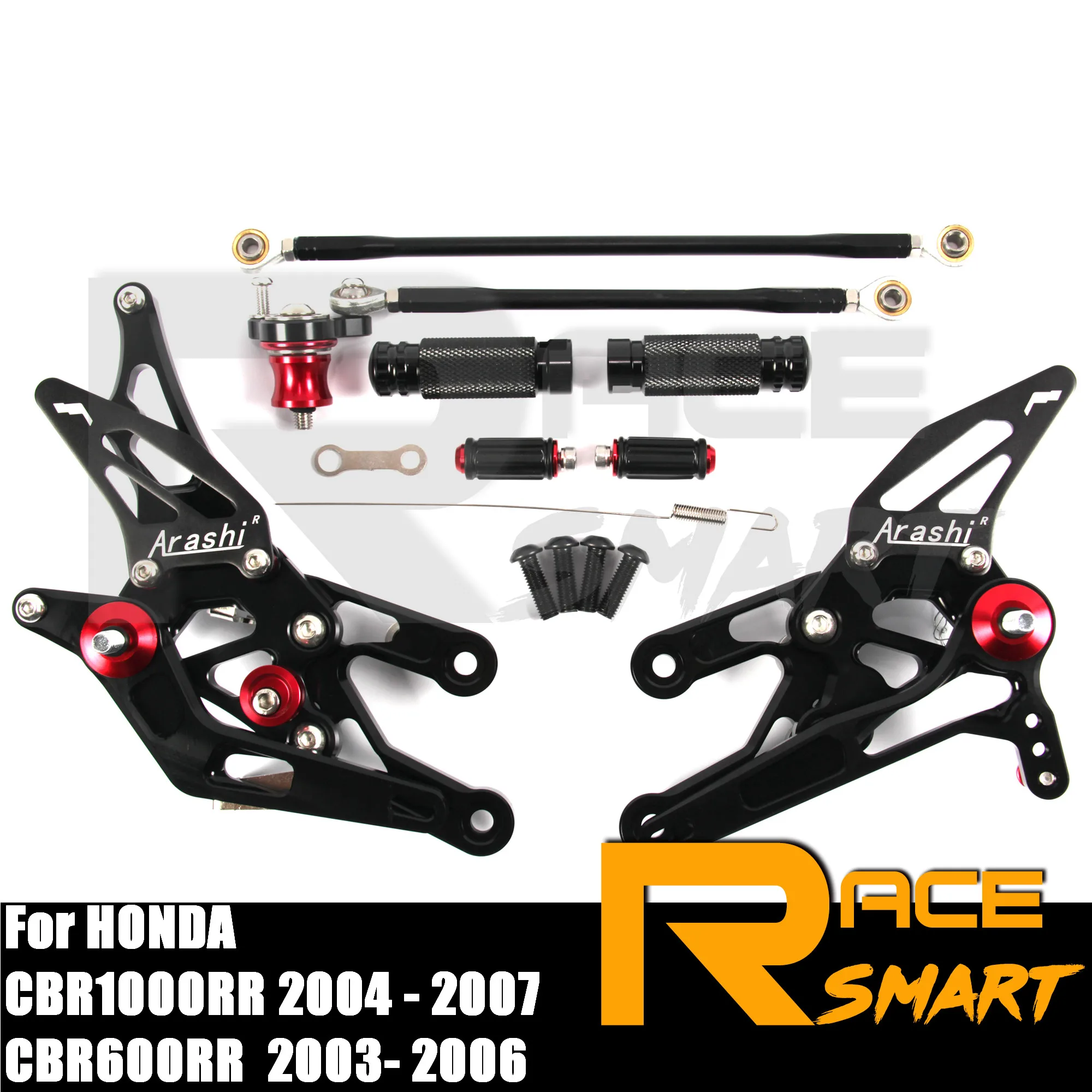 Для HONDA CBR1000RR 2004 2005 2006 2007 1000RR Задние подножки педали аксессуары для мотоциклов CNC