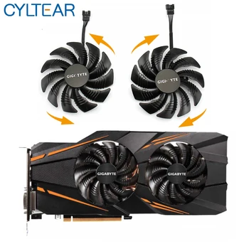 

88MM for GIGABYTE GTX 1070 AORUS GTX 1070 RX 570 580 RX570 RX580 Fan PLD09210S12HH T129215SU Video Card Fan Cooler