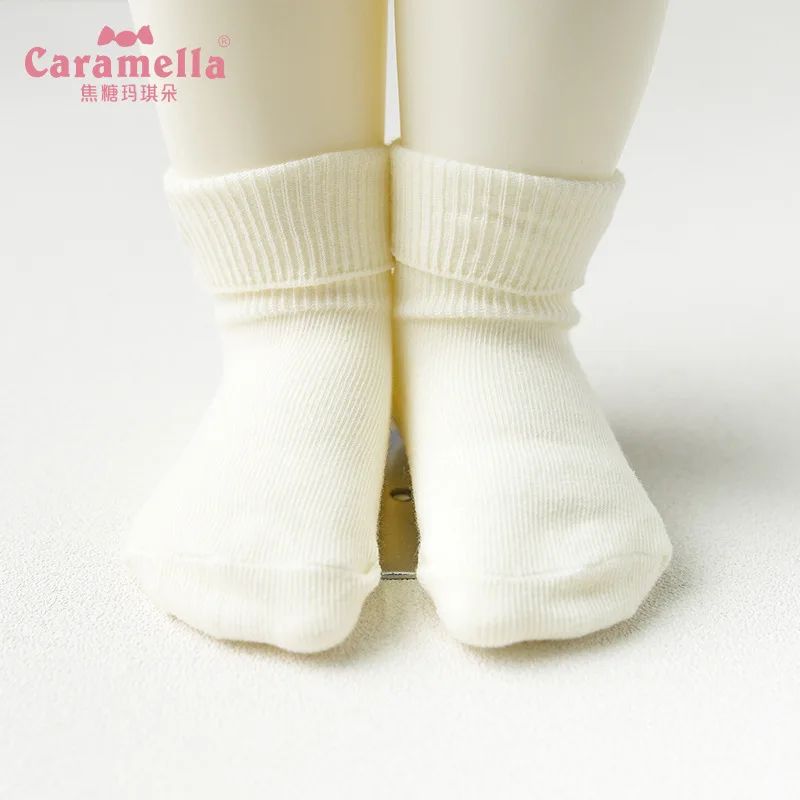 Caramella/4 пары носков для новорожденных мальчиков короткие носки из чесаного хлопка с рисунком медведя из мультфильма для маленьких девочек изысканное мастерство