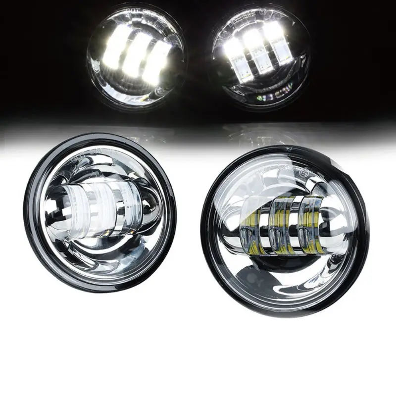 2PCS 4.5inch 30W 6000K LED Passing Fog Light for Road King Softail Sportster Street Tour Hydra Glide Lamp Assembly |
