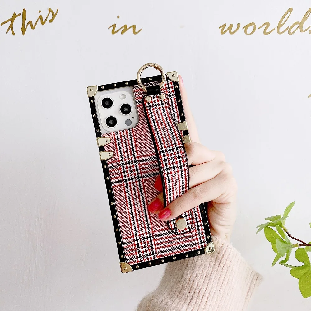 

Phone Case for Samsung Galaxy Note 20 Ultra 10 Lite S23 S22 Ultra S20 S21 FE Plus A53 A33 A12 5G England Grid Cases Strap Holder