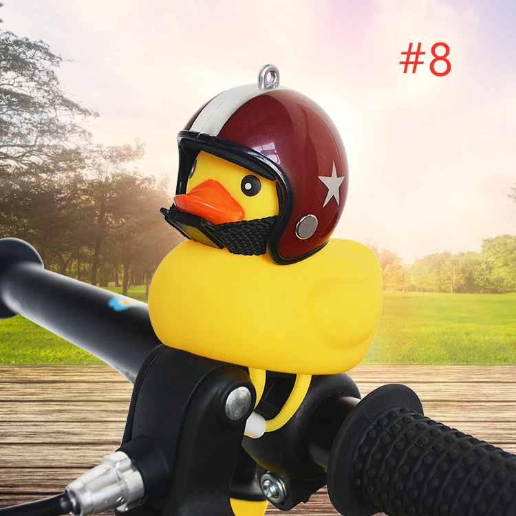 8 Duck мотоциклетный шлем мотоцикл колокольчик велосипедный кольцевой светильник желтый утята для мотоциклов резиновая сирена электрический рог Детские аксессуары - Цвет: 8