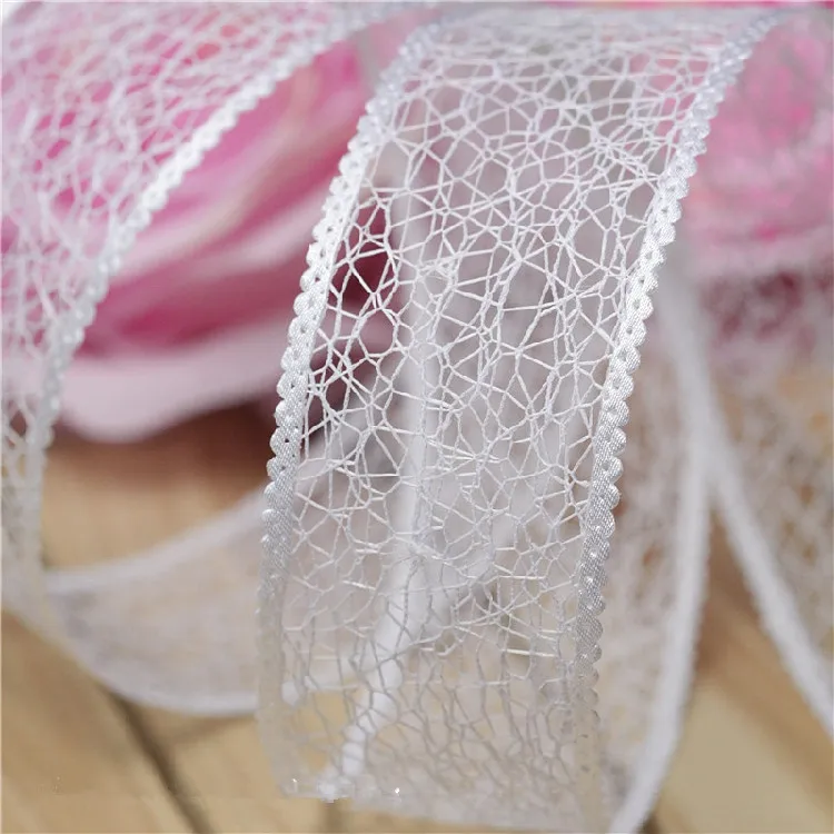 

1Meter DIY 2019 Accessories 4cm Pure White Hollow-out Super-wide Shading Lace Hand-woven Garment lace trim lace