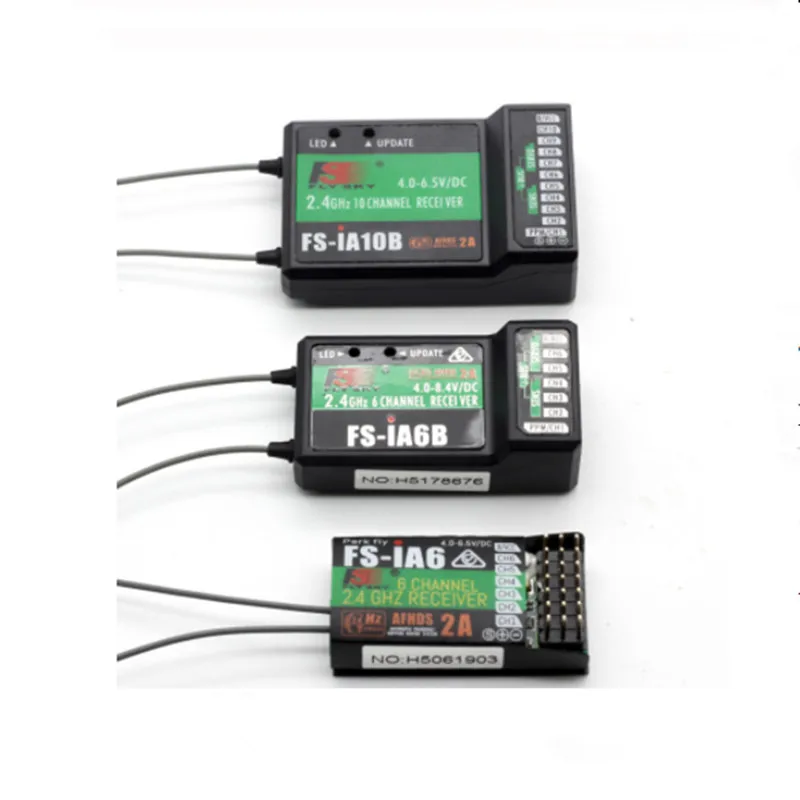 Original Flysky ia6b ia6 ia10b FS-IA6/FS-IA6B/FS-IA10B 6CH 2,4G antena Dual RC receptor para Flysky FS-I6 FSI6 FS-i6 fs-ia10b