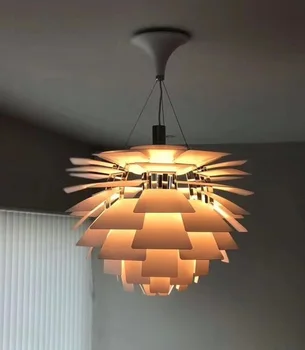 

Ceiling Hanging Lamp with Aluminum Leaves Shade / Forest Pendant with E27 Bulb