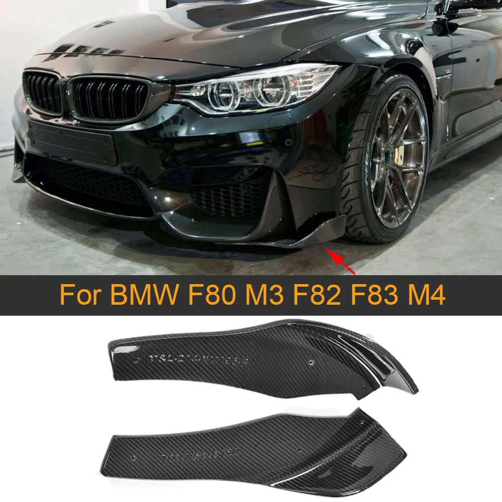Разветвители переднего бампера из углеродного волокна для BMW F80 M3 F82 F83 M4 Coupe Convertible