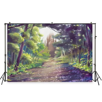 

HuaYi enchanted forest backdrop photography art fabric photography for studio photoshoot photography backdrops XT-6577