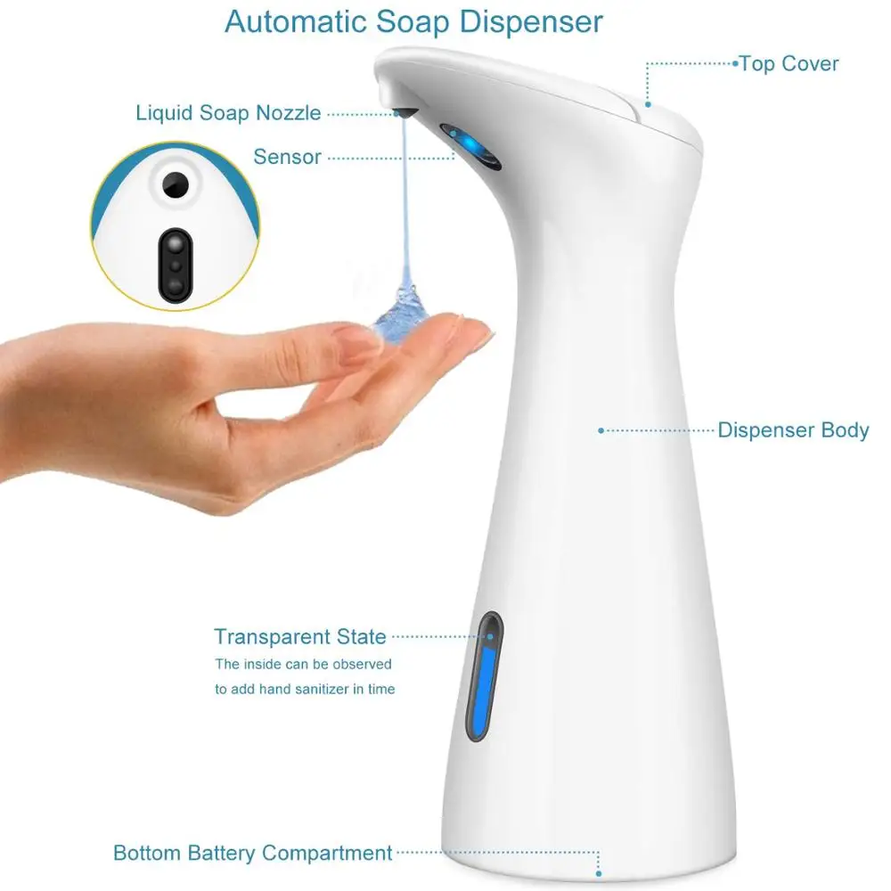 Автоматический диспенсер для жидкого мыла, умный датчик, Бесконтактный, АБС-пластик, гальванический диспенсер для дезинфицирующего средства, диспенсер для кухни и ванной комнаты