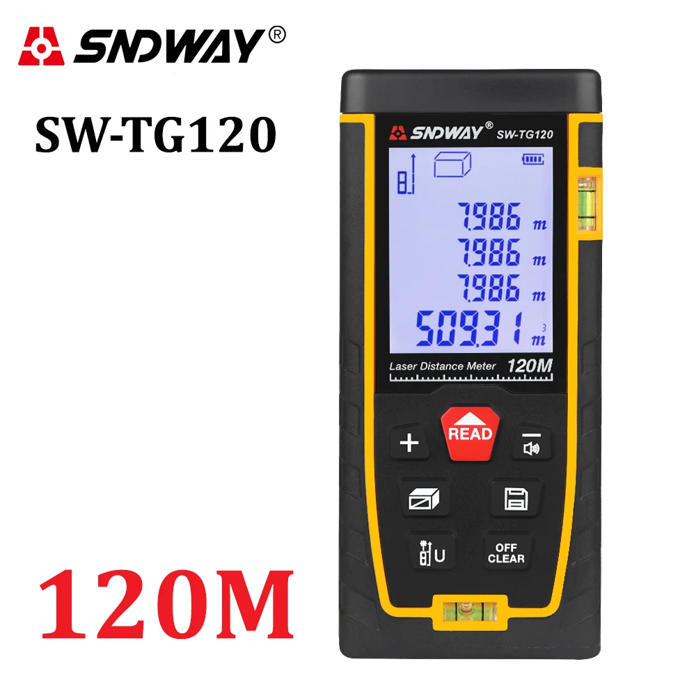 

SNDWAY Laser Distance Meter 40M 50M 70M 100M 120M Laser Rangefinder Trena Tape Measure Laser Ruler Distance Range finder Tool
