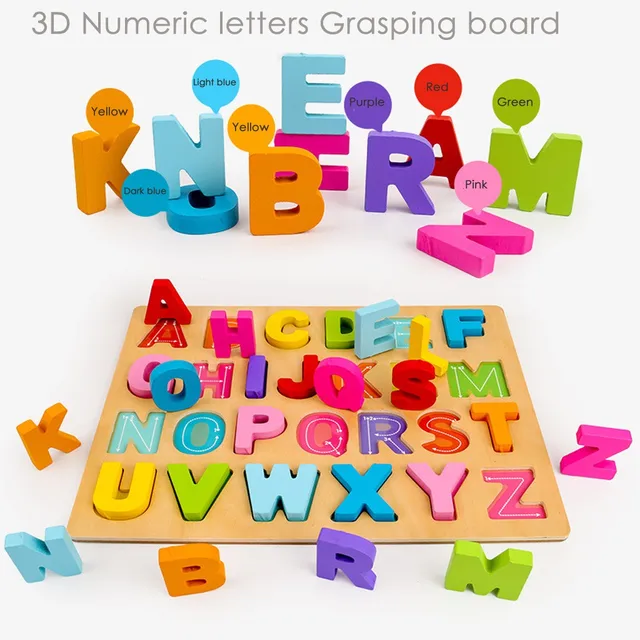  US $11.90  Building Blocks Alphanumeric Board Toy montessori toys Enlightenment Scratch Board Baby Puzzle Toy 