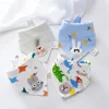 4Pcs/Lot Baby Bandana Drool Bibs 100% Cotton Bibs for Boys & Girls Super Soft Absorbent Feeding Bibs Newborn Items 6