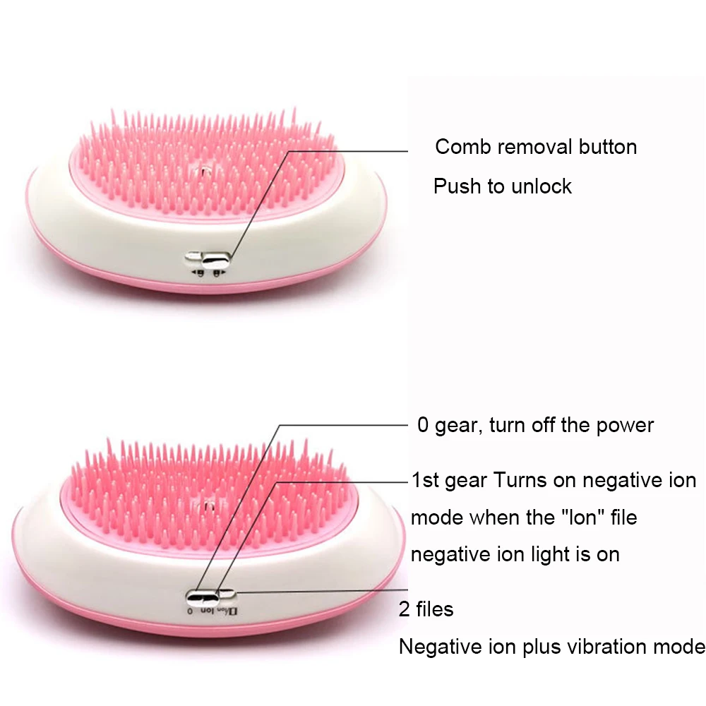 Электрическая головка Массажная ионная расческа портативные виброизмерители для укладки волос отрицательные ионы щетка для волос вынос мини ионная Массажная расческа