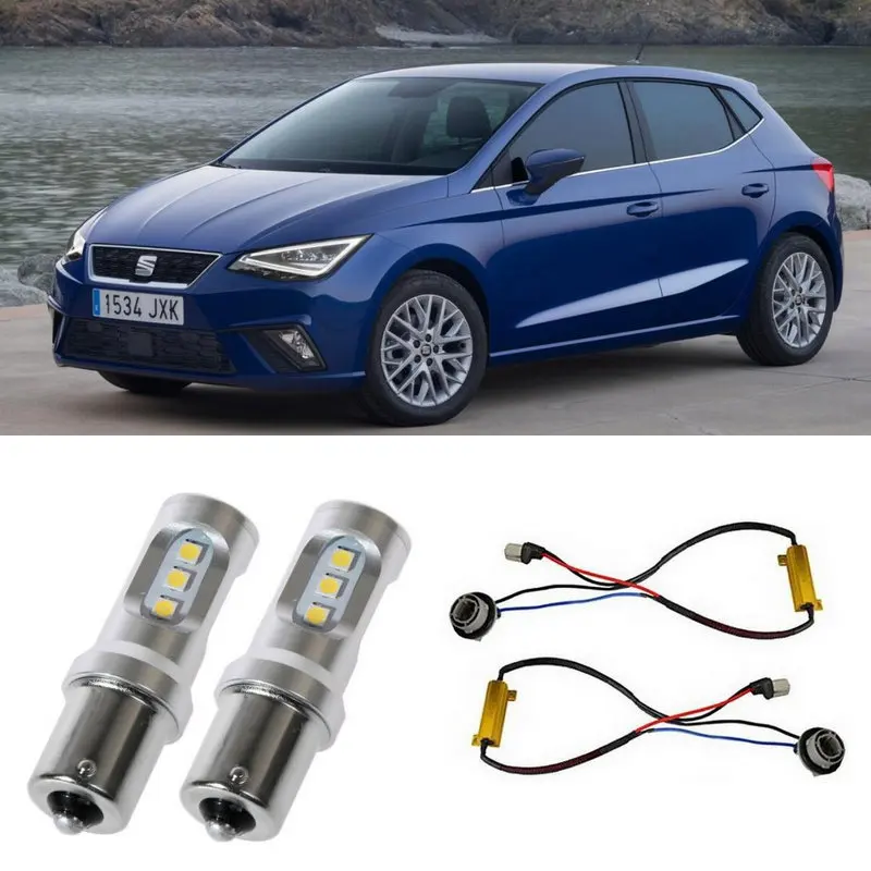 

Front turn signal lights for SEAT IBIZA mk5 kj1 decoder error free canbus py21w bau15s 2pc