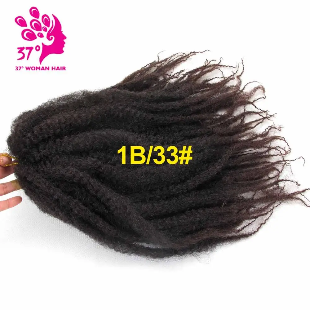 Афро термостойкие синтетические волосы кудрявые косички волосы Jumbo вязанные косички наращивание волос Омбре твист 30 прядей/упаковка - Цвет: T1B/33