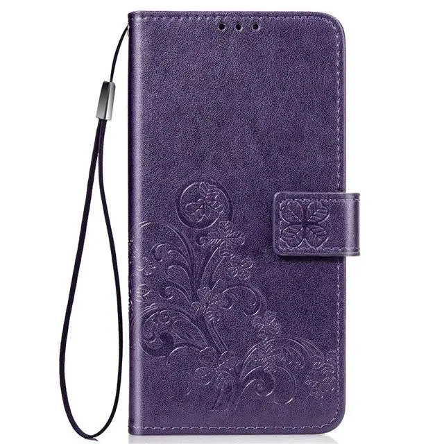 Кожаный флип-чехол с цветами для Xiao mi Red mi 8 8A 6 6A 7A 5 Plus 5A Note 8 Pro 7 mi A3 8 Lite 9t Pro Red mi K20 Pro 7 7A чехол-кошелек - Цвет: Фиолетовый