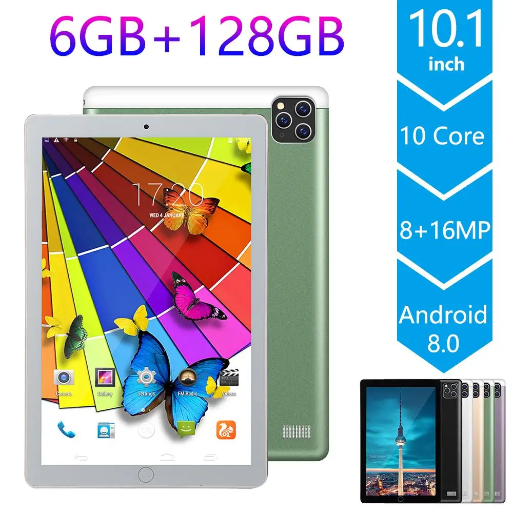 US $95.20 2021 New 10 Inch Tablet PC Android 90 OS Octa Core Dual SIM 4G Phablet 25D Tablet 6GB RAM 128GB ROM Bluetooth Wifi Tablet Pc