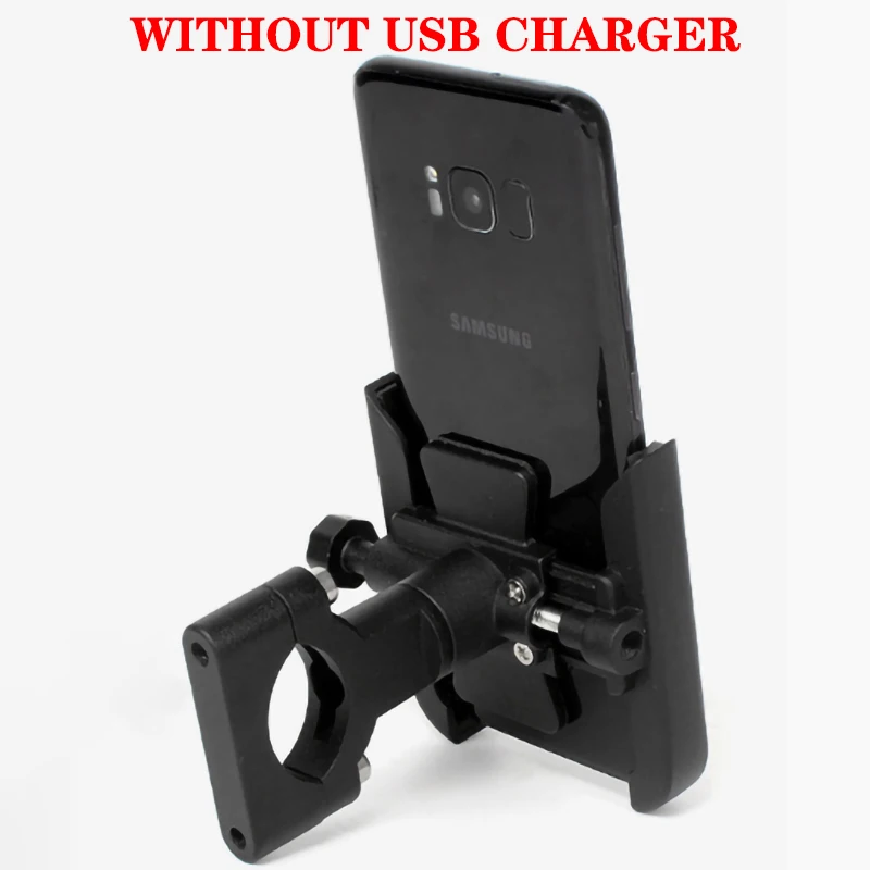 YPAY держатель для телефона мотоцикла с USB зарядным устройством алюминиевый регулируемый руль для мотоцикла и велосипеда зеркало 4-6,5 дюймов крепление для мобильного телефона