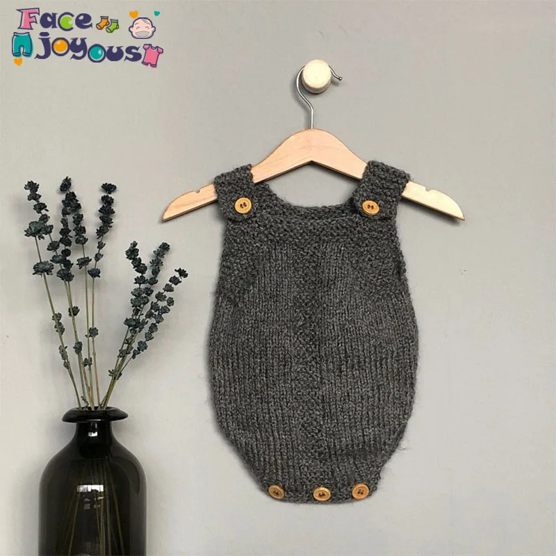 

2019 New Autumn Infant Newborn Baby Boy Girl Knit Romper Fashion Overalls Crochet Clothes Brand Sweet Outfit Clothes Sets