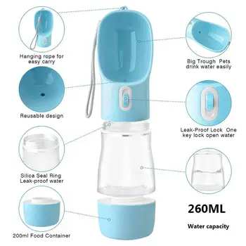 

Portable Drinking water Pet Dog Water Bottle Feeder Bowl dog cat food feeding for Puppy dog cat Outdoor Walking Travel Supplies