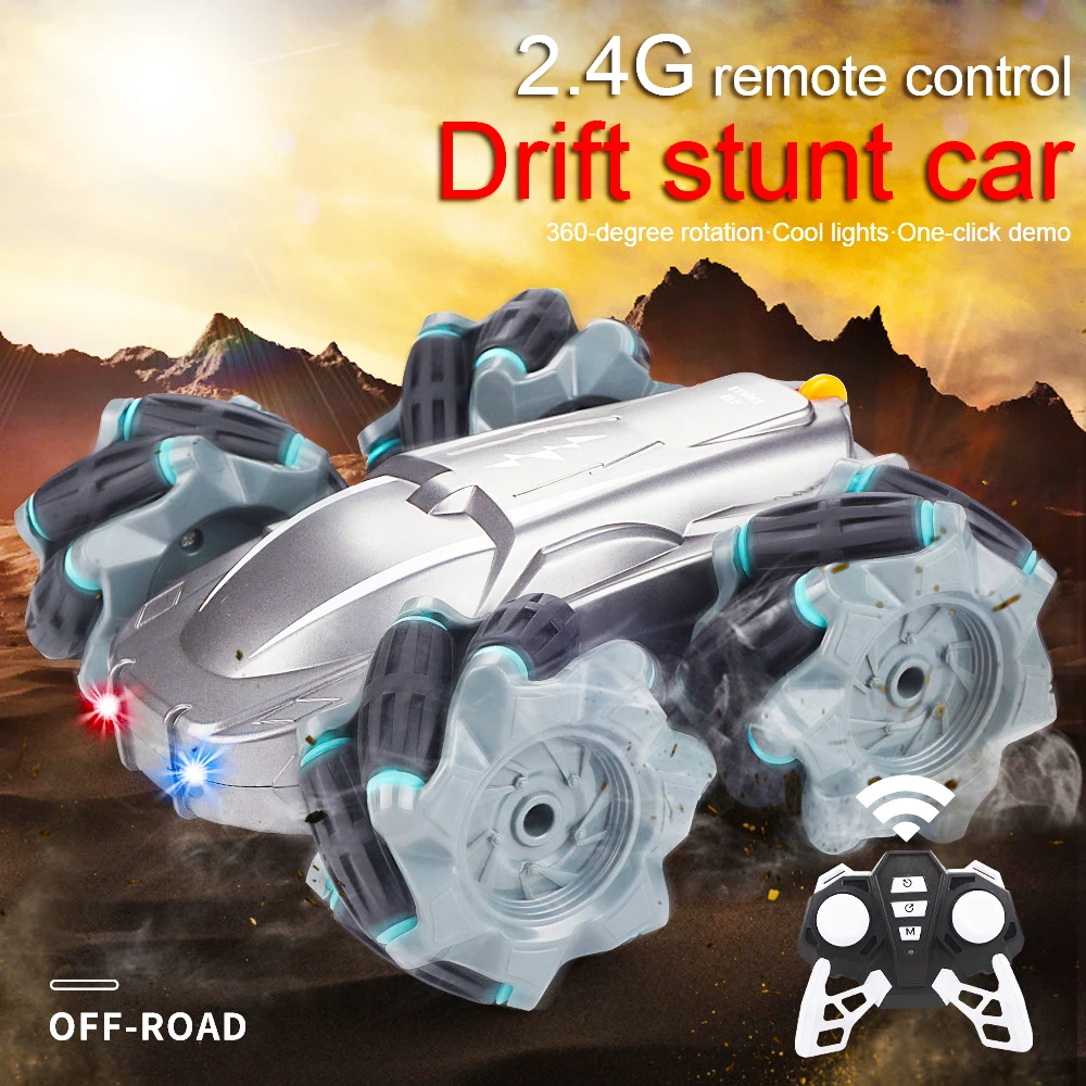 

Remote Control Toy Car 2.4GHz 4WD Dual Size All Terrain Remote Control Track 360 Degree Rotation And Turning Toy Car