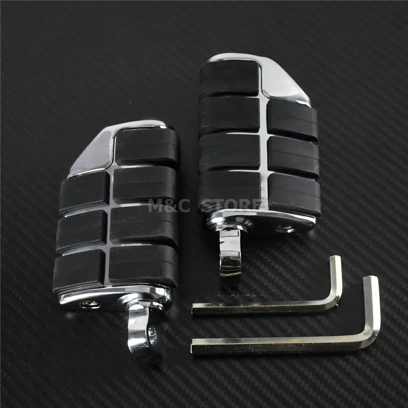 10 мм шоссе мужской крепление подножки подножка черный/хром для Harley Touring Street Road Glide Road King Softail Sportster XL 883