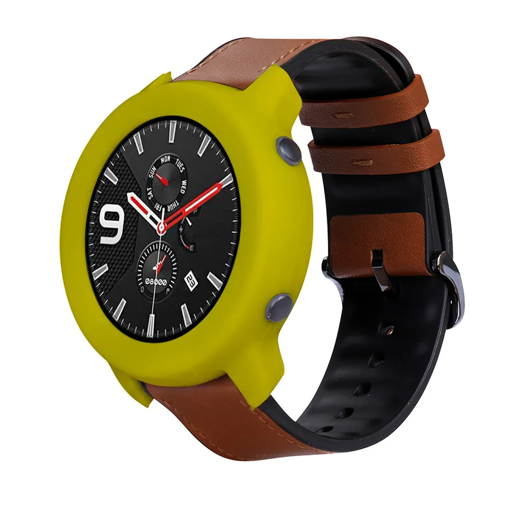 Мягкий полный чехол оболочка силиконовая рамка Защитная Для Huami AMAZFIT GTR 47 мм защита от царапин 10 цветов