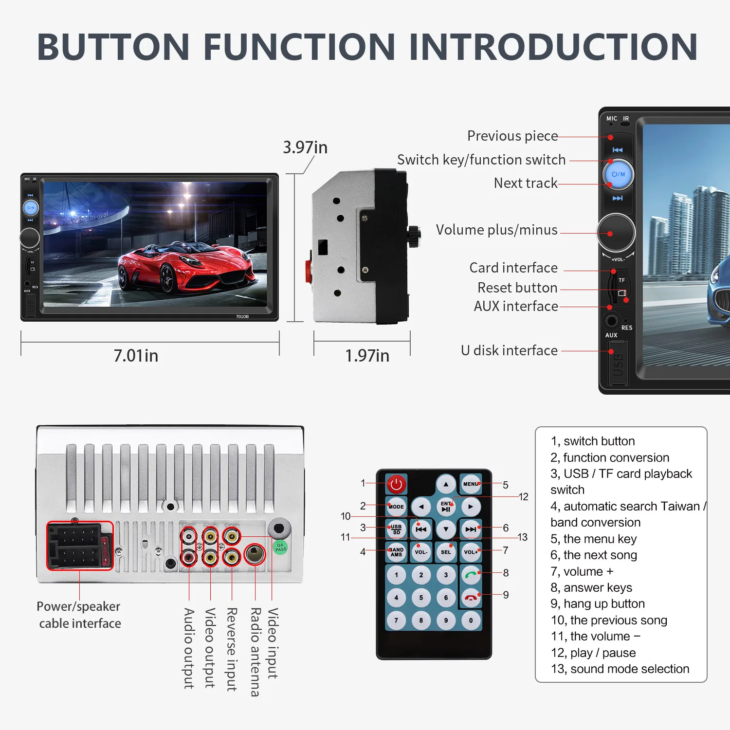 Leadfan 2 Din " дюймовый ЖК-экран Автомобильный Радио Coche usb bluetooth Мультимедиа 2Din Авто Аудио плеер стерео камера заднего вида